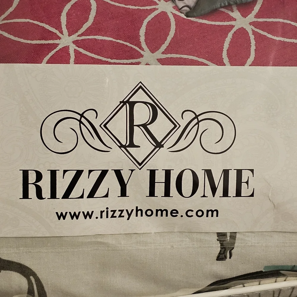 Rizzy Home Twin Aqua Bicycle 2 Piece Comforter Set